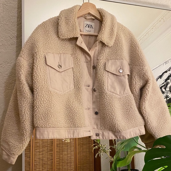 💓SOLD💓Zara faux shearling sherpa teddy jacket - Picture 2 of 4
